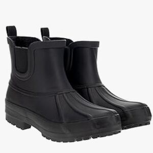 CHOOKA Women's Chelsea Rain Boots, Black, New